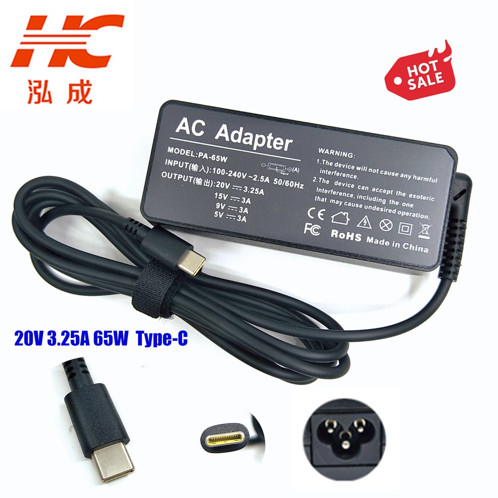 AC Adapter Thinkpad lenovo T580 X280 charger Type usbc