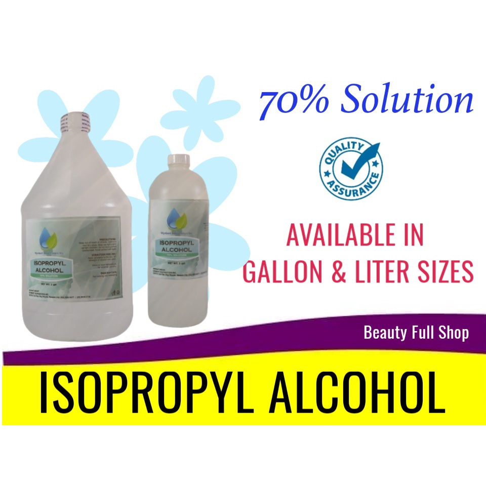 Isopropyl Alcohol 70 Solution Available in 500 ml Liter and Gallon