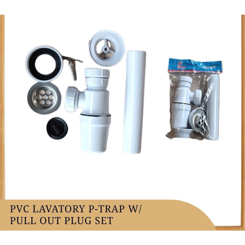 pvc lavatory bottle P trap 11/2 11/4 with pull out plug set Shopee