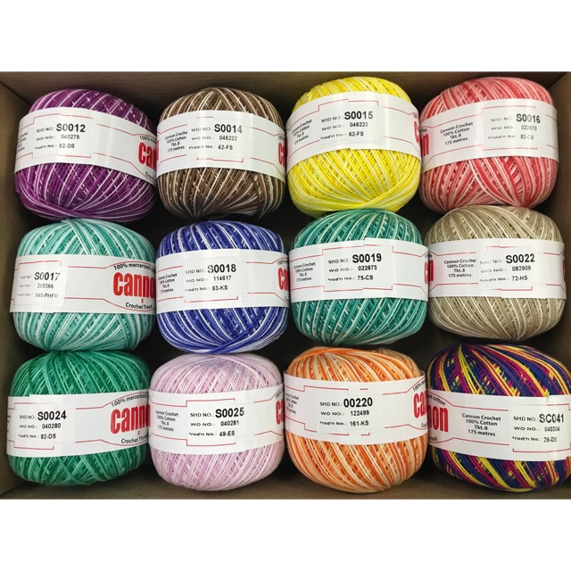 Cannon 100 Mercerized cotton crochet thread (M351/008) Shopee