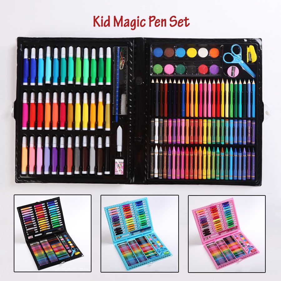 150 pcs Colouring Set Colour Pencil Crayon Water Colour Magic Pen