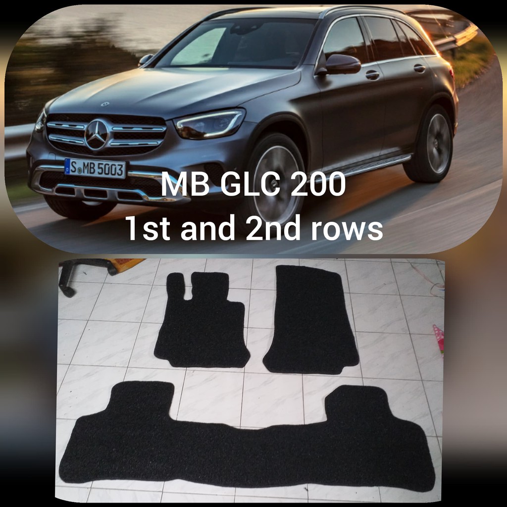 Mercedes Benz MB GLC 200 nomad rubber car mat with piping 1st and 2nd