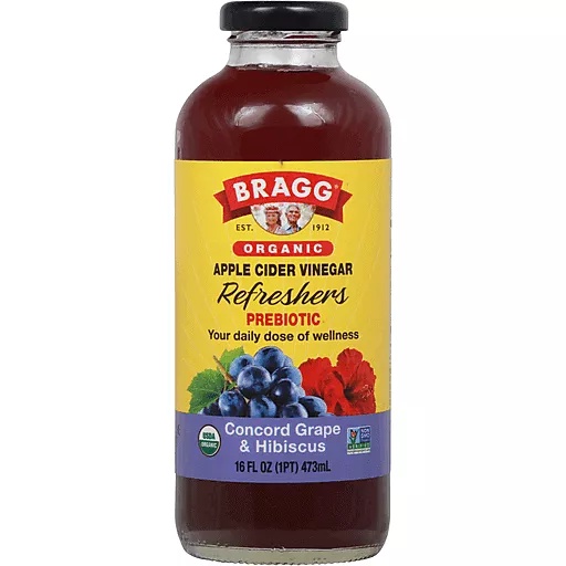 Bragg Organic Apple Cider Vinegar Refreshers Prebiotic CONCORD GRAPE
