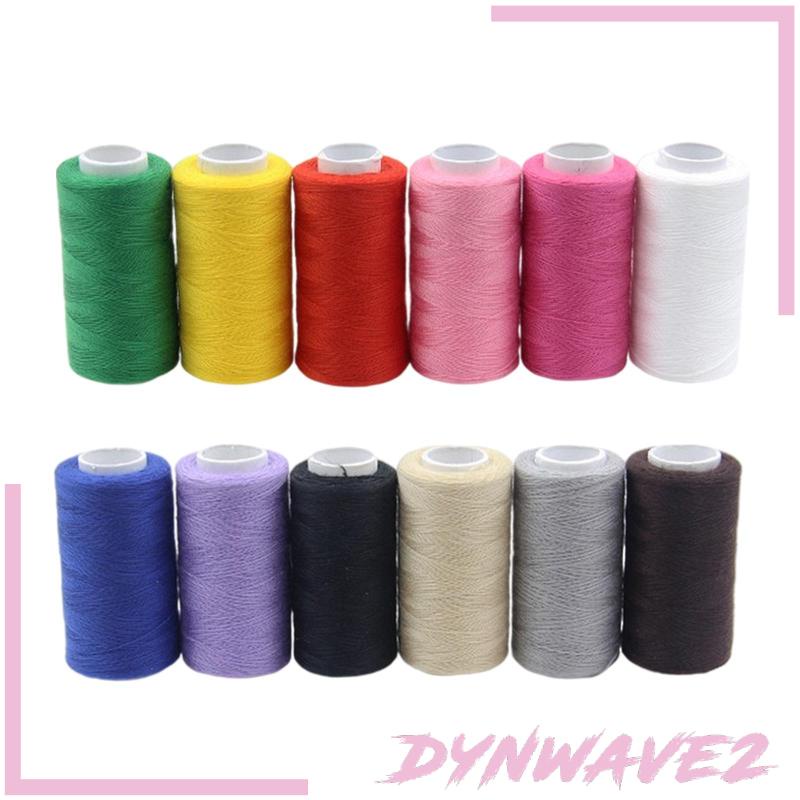 [dynwave2] 12pcs Sewing Threads Set 12 Colors Polyester 383 Yards Assorted for Quilting Sewing