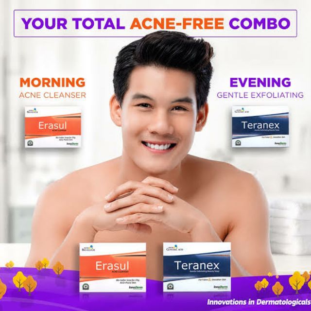 Teranex Soap and Erasul Soap 90g Set Combo for Acne Shopee Philippines