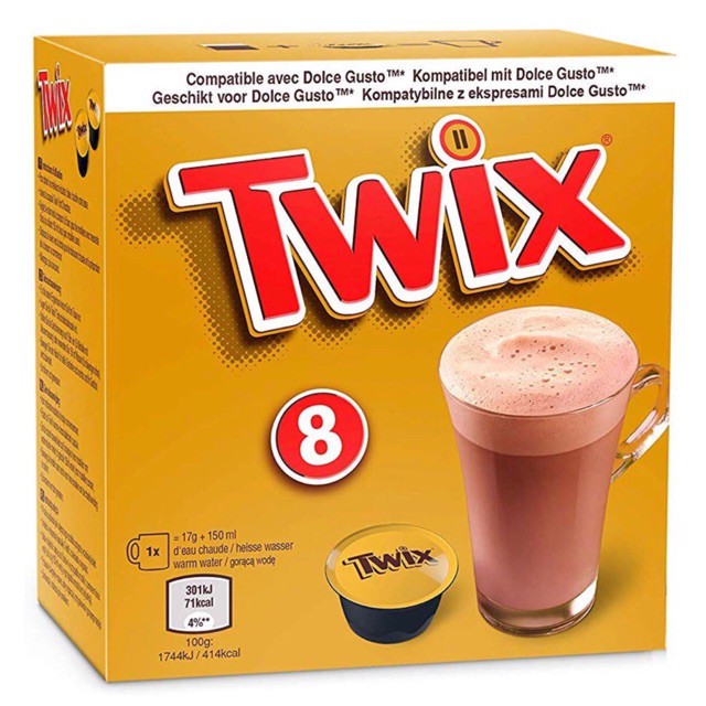 Twix Hot Chocolate Pods Dolce Gusto Compatible (NEAR BEST BEFORE DATE