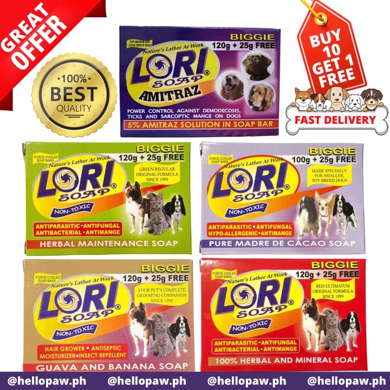 LORI Dog Soap All Variants 120g BIGGIE Shopee Philippines