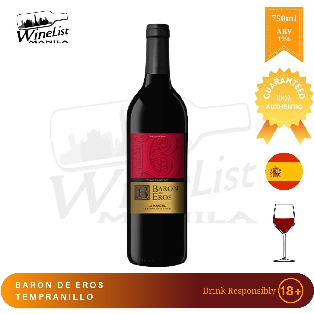 Baron De Eros Tempranillo Tierra Castilla, Spain Red Wine 750ml