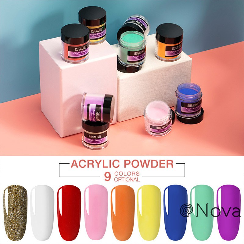 9 Colors Polymer Dipping Nail Powder Natural Colorful Holographic