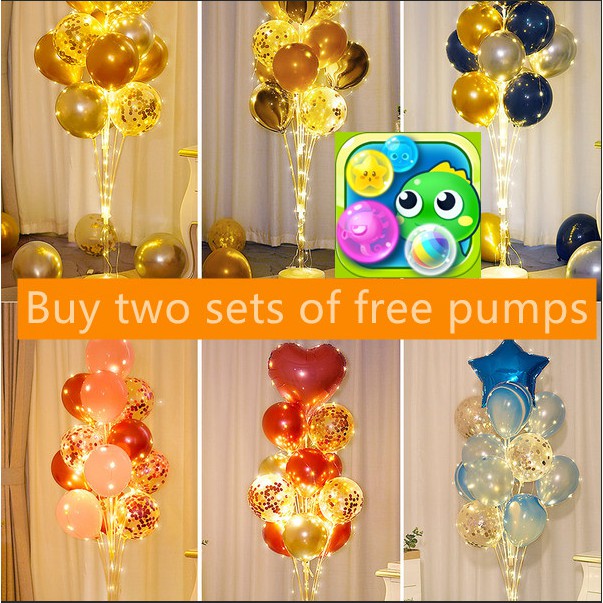 1set 7pcs birthday decor party needs balloons stand party supplies
