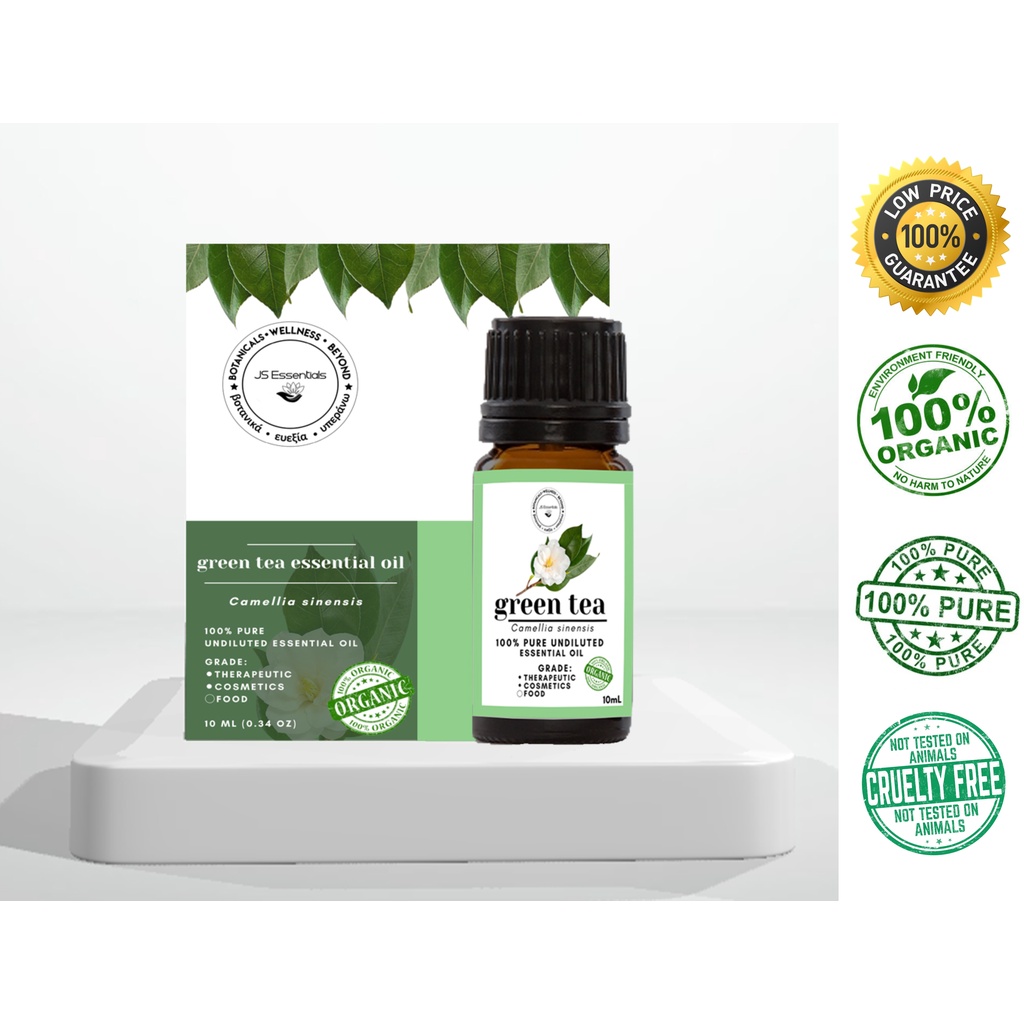 JS ESSENTIALS Green Tea Essential Oil (100 Pure Undiluted Organic