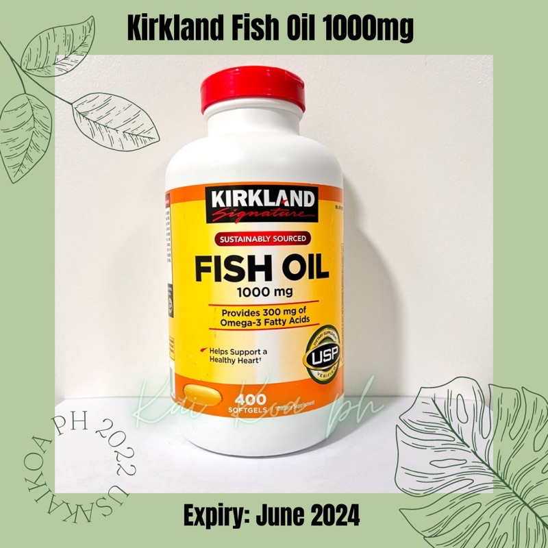 Kirkland Fish Oil 1000 MG 400 SoftGels Expiry 2024 Shopee Philippines