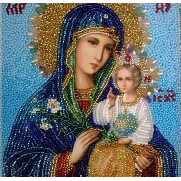 Diamond Painting BLESSED MOTHER AND CHILD 40x50cm Full Round Shopee