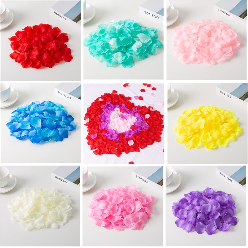 100 Pcs Silk Rose Petals Artificial Flower / Decorative Real Touch