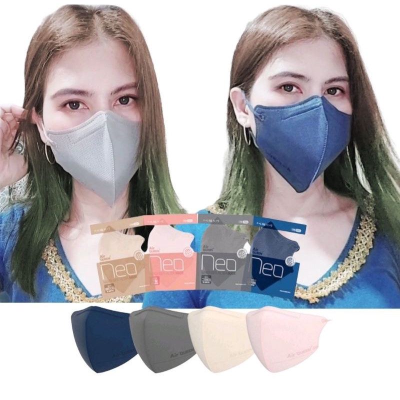 (10 PCS MIX COLOR ) Air Queen NEO Mask / Neo Face mask Nanofiber filter
