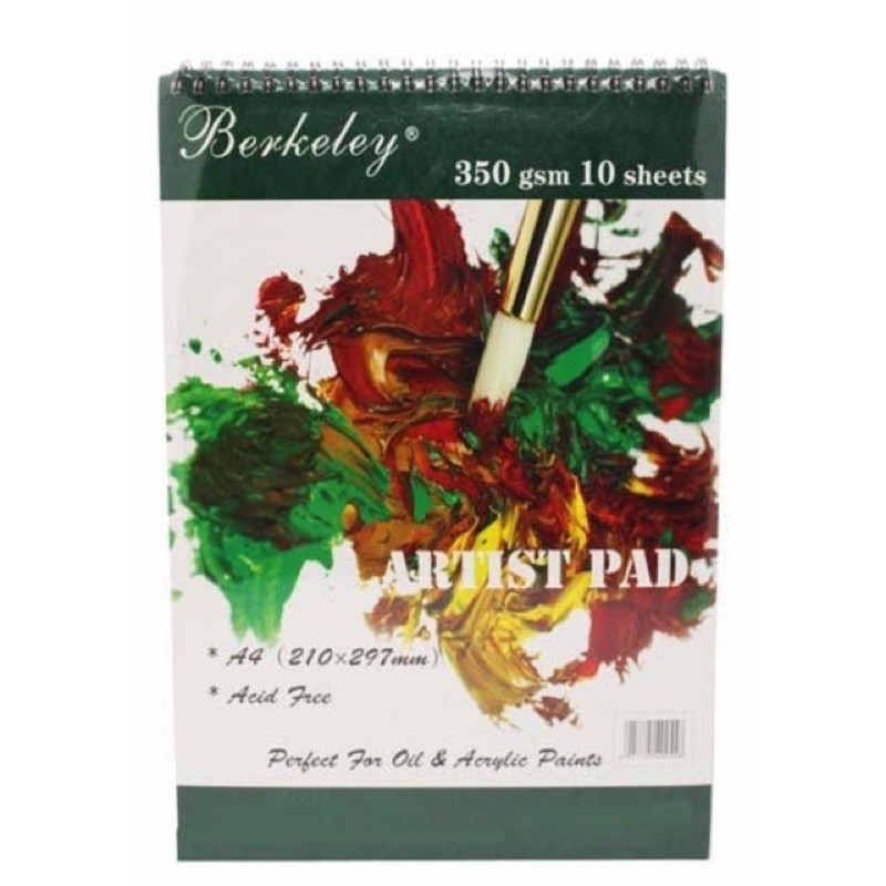 Berkeley A4 Artist Pad (Oil Paint Pad / Acrylic Paint Pad ) (350gsm/10
