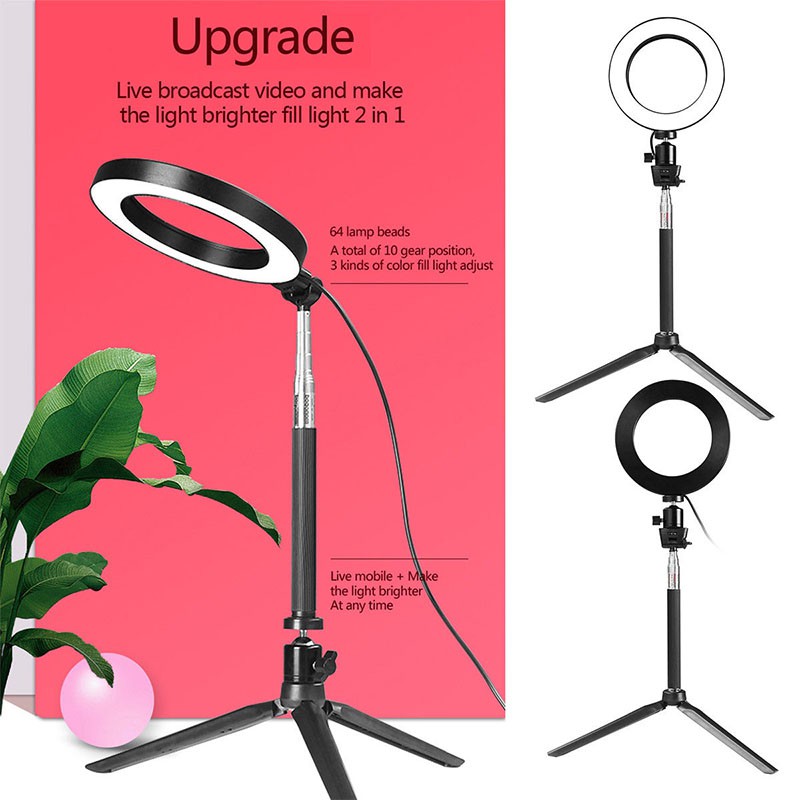 Dimmable LED Phone Camera Ring Light Video Annular Lamp Shopee