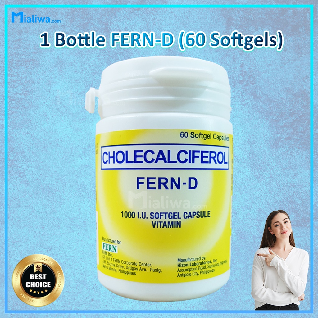 FERND Vitamin D (60/120 Softgel Capsules) iFern 100 Original Vitamin