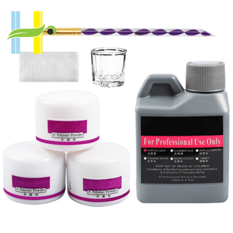 7Pcs Acrylic Nail Kit Crystal Liquid Powder Nail Art Set Nail Tool