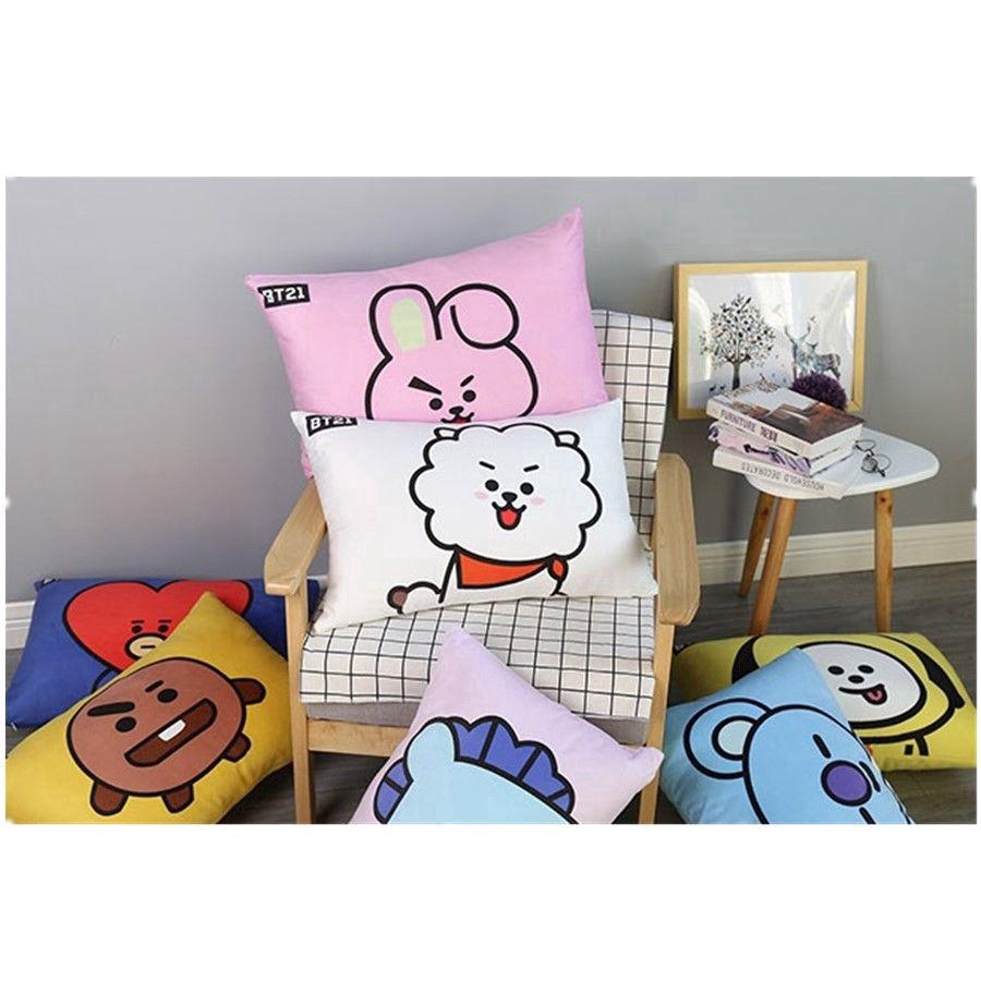 KPOP BTS BT21 Pillow Case Cover Bolster Pillowcase Pillow Shopee