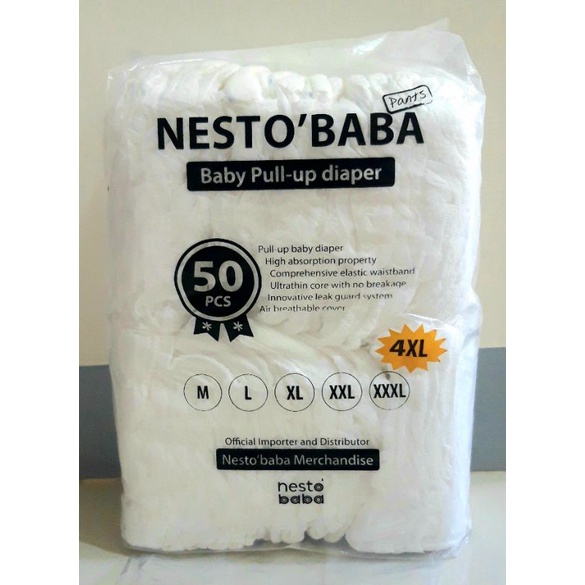 Korean Diaper 4XL 50 pcs Pull up Pants NESTO BABA BRAND AND ONCE UPON A