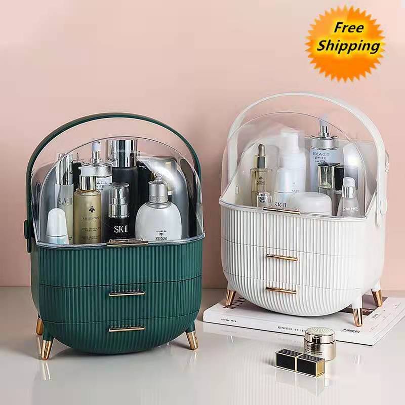 Cosmetic storage box, drawer type desktop skin care product storage box