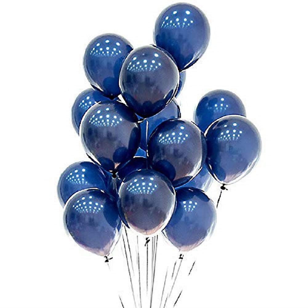 Ready Stock 50Pcs 12 Inch Royal Navy Blue Balloon Latex Midnight Blue