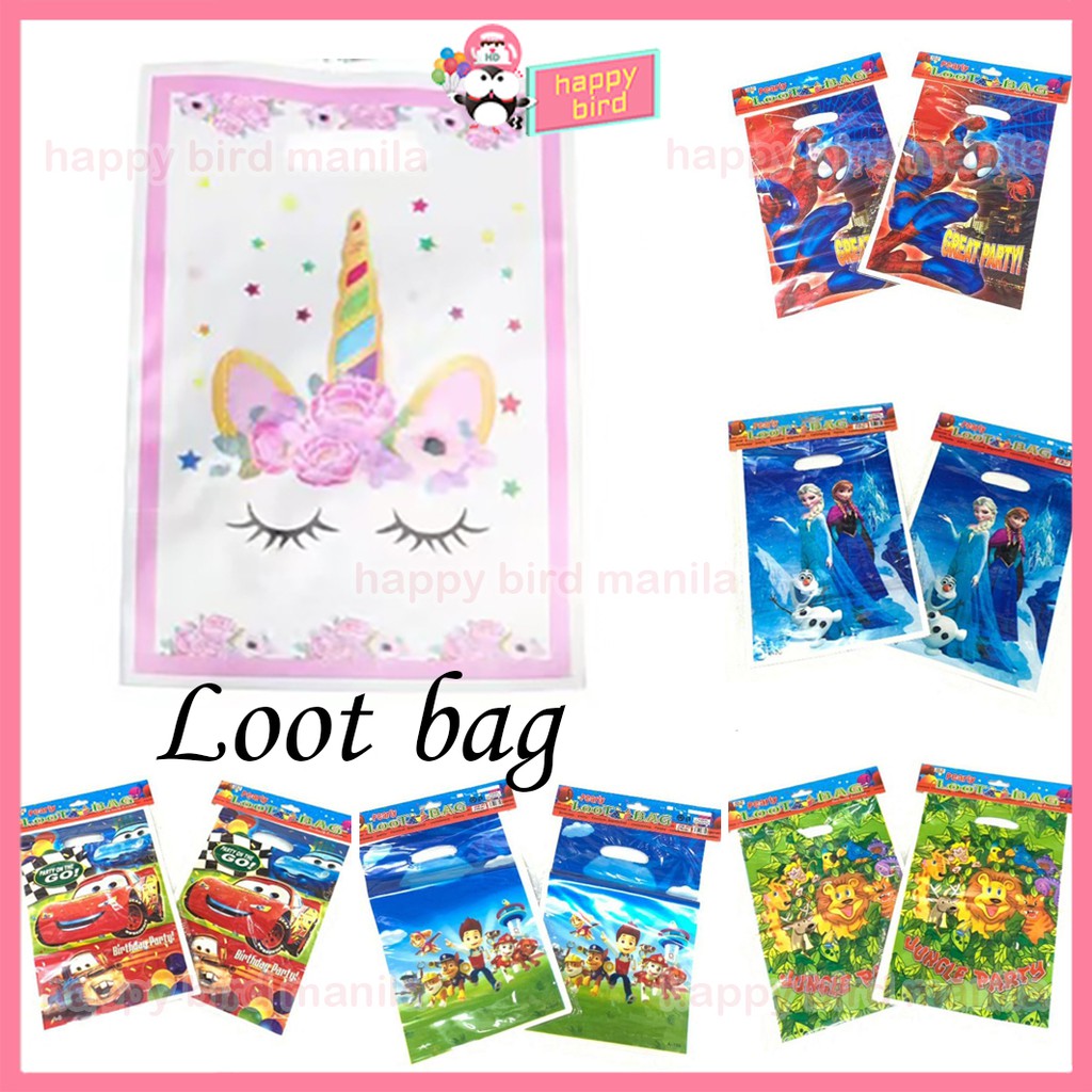 10pcs/pack Character Loot Bag partyneeds party supplies Shopee