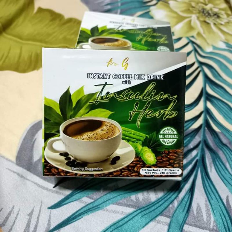 Instant Coffee Mix Drink with Insulin Herb Shopee Philippines
