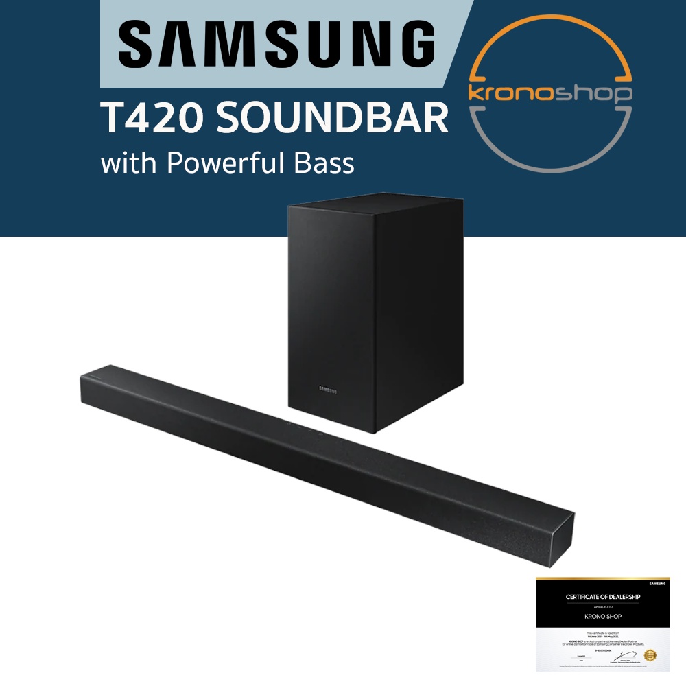 Samsung T420 150W 2.1ch Soundbar with Wired Subwoofer HWT420 HWT420