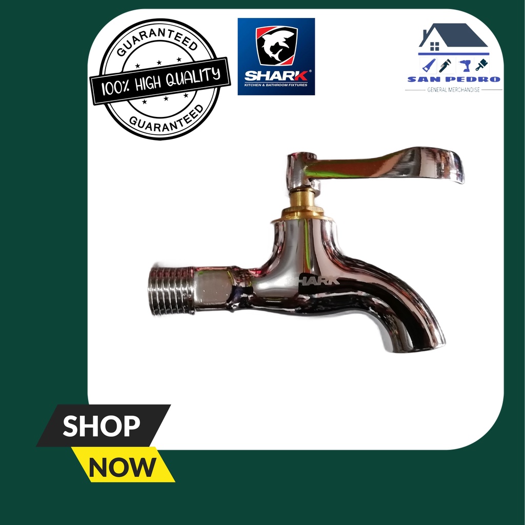 SHARK Stainless Faucet Plain and with Hose Bibb Shopee Philippines