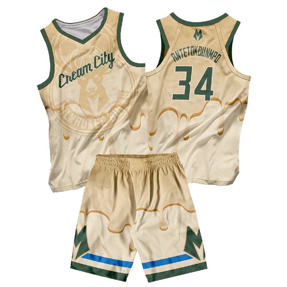 cream city MILWAUKEE 03 basketball jersey free custom name & number