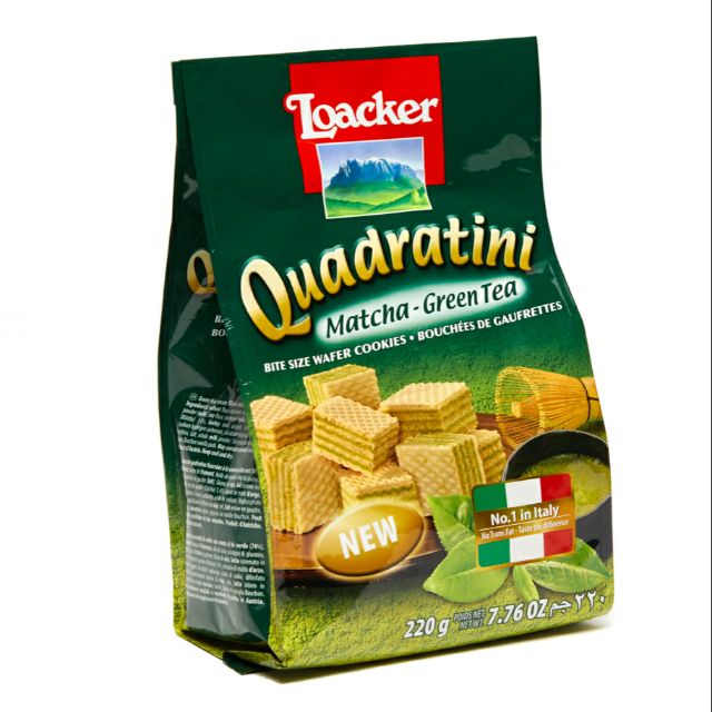 Loacker Quadratini Matcha Green Tea Wafer 220g Shopee Philippines
