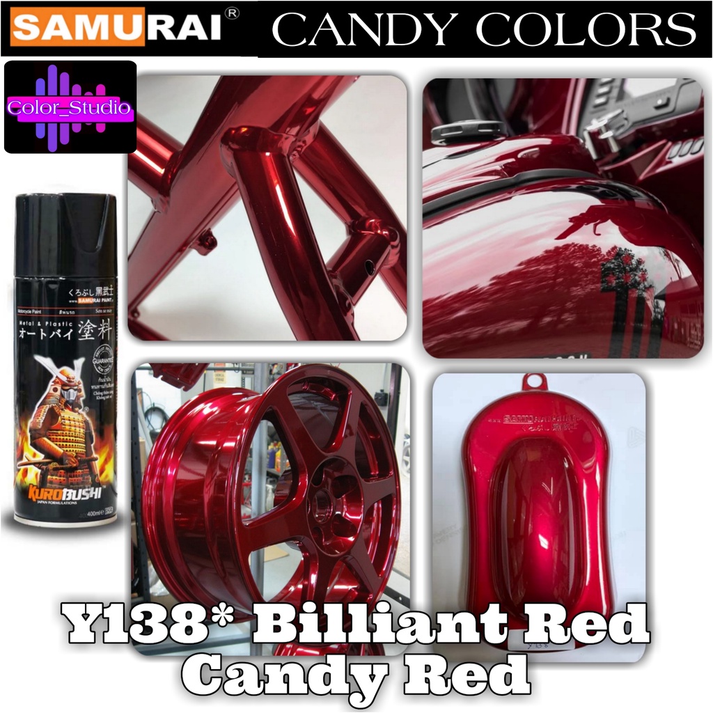 SAMURAI SPRAY PAINT Y138* Brilliant Red Yamaha / Candy Red Candy Colors