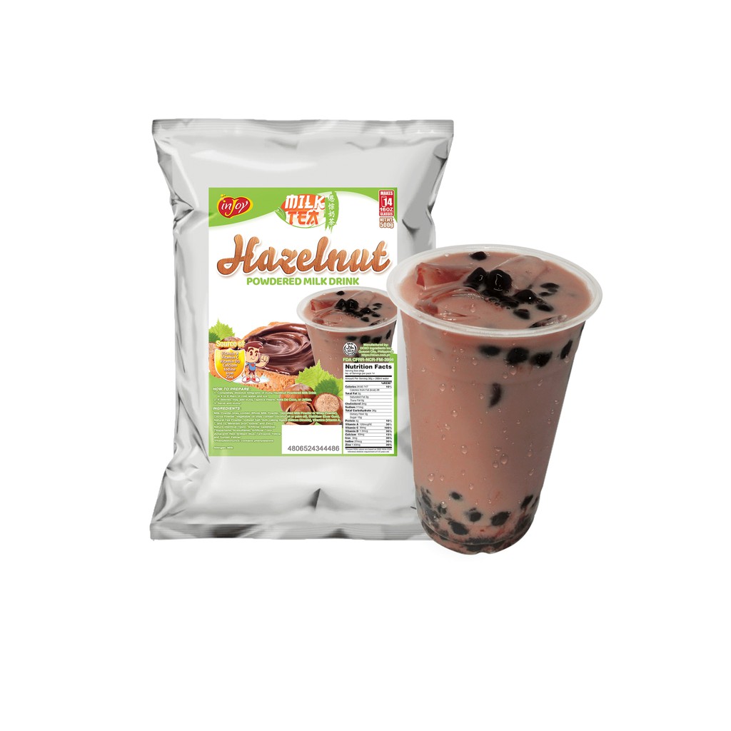 inJoy Hazelnut Milk Tea 500g Premium Milk Tea Flavor Instant