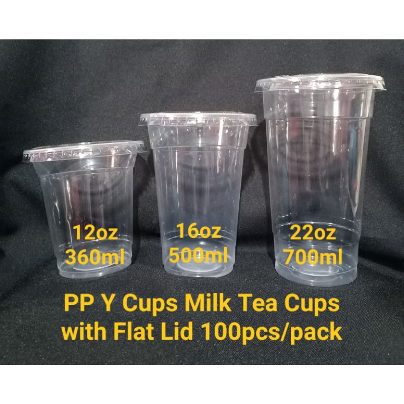 LRPeS Milktea Milk Tea Disposable Plastic Cups Flat/ Dome Lid 22oz 700ml Shopee Philippines
