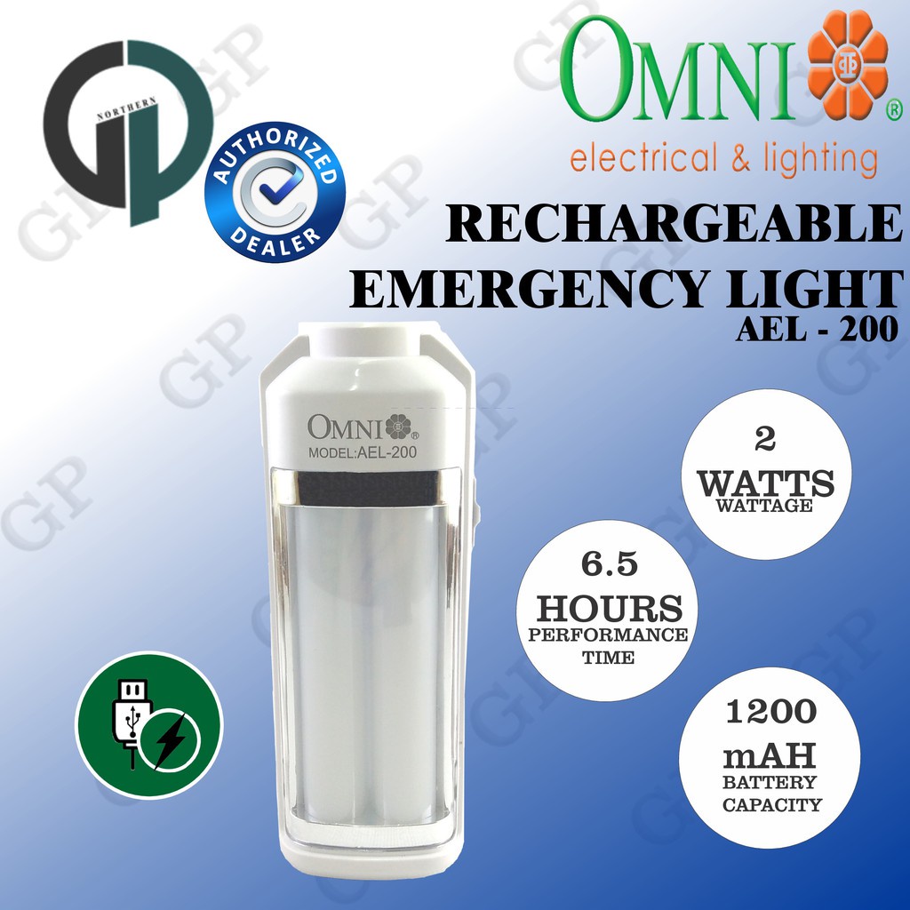 emergency lights rechargeable OMNI AEL200 LED Emergency and