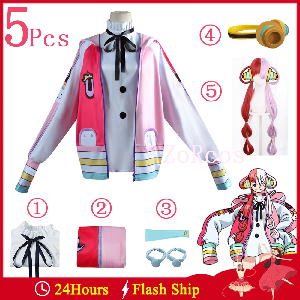 Anime One Piece Film RED UTA Cosplay Costumes Cosplay Clothes Wig