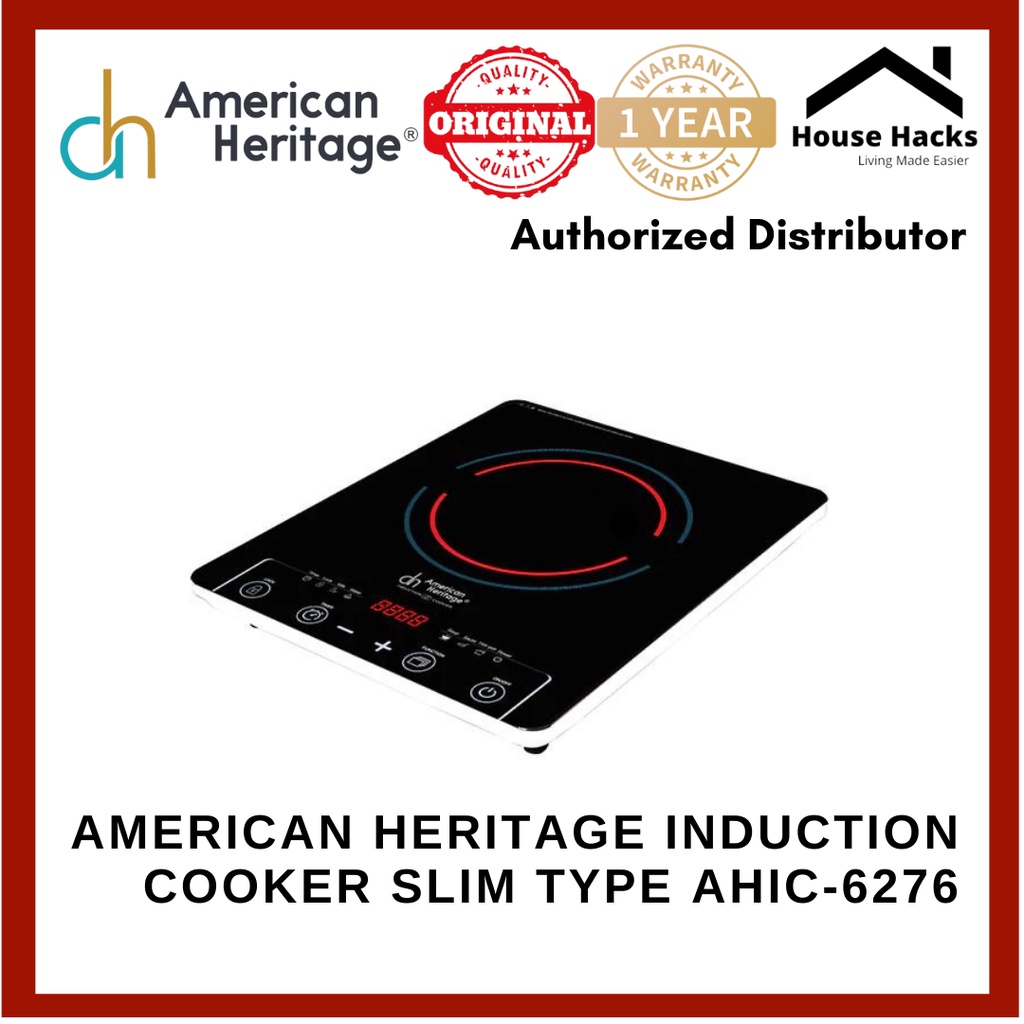 American Heritage Induction Cooker Slim Type AHIC6276 (House Hacks) Shopee Philippines