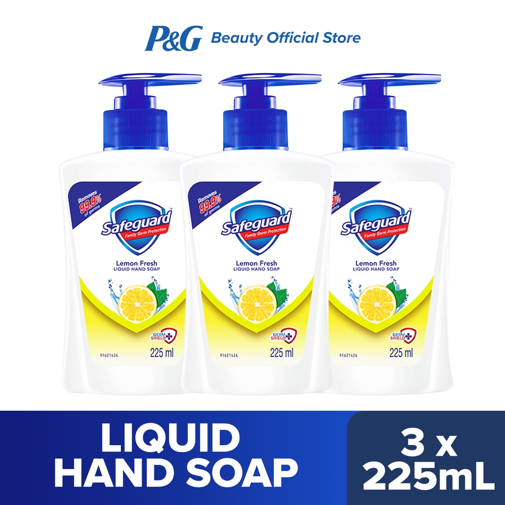 Safeguard Lemon Fresh Liquid Hand Soap (225mL) Trio Shopee Philippines