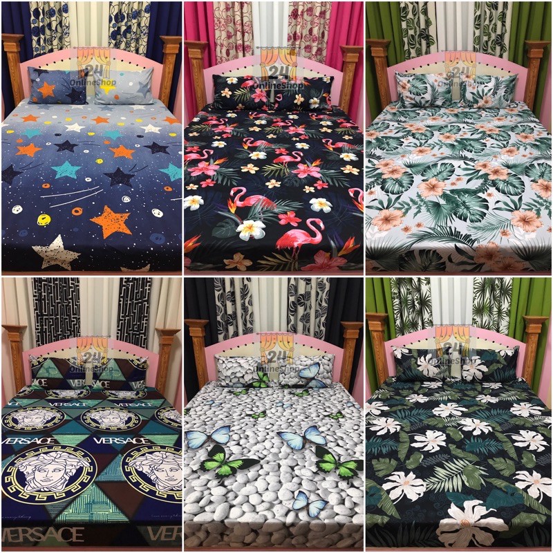 3 in 1 Bedsheet (with two pillow case) Canadian Cotton with High