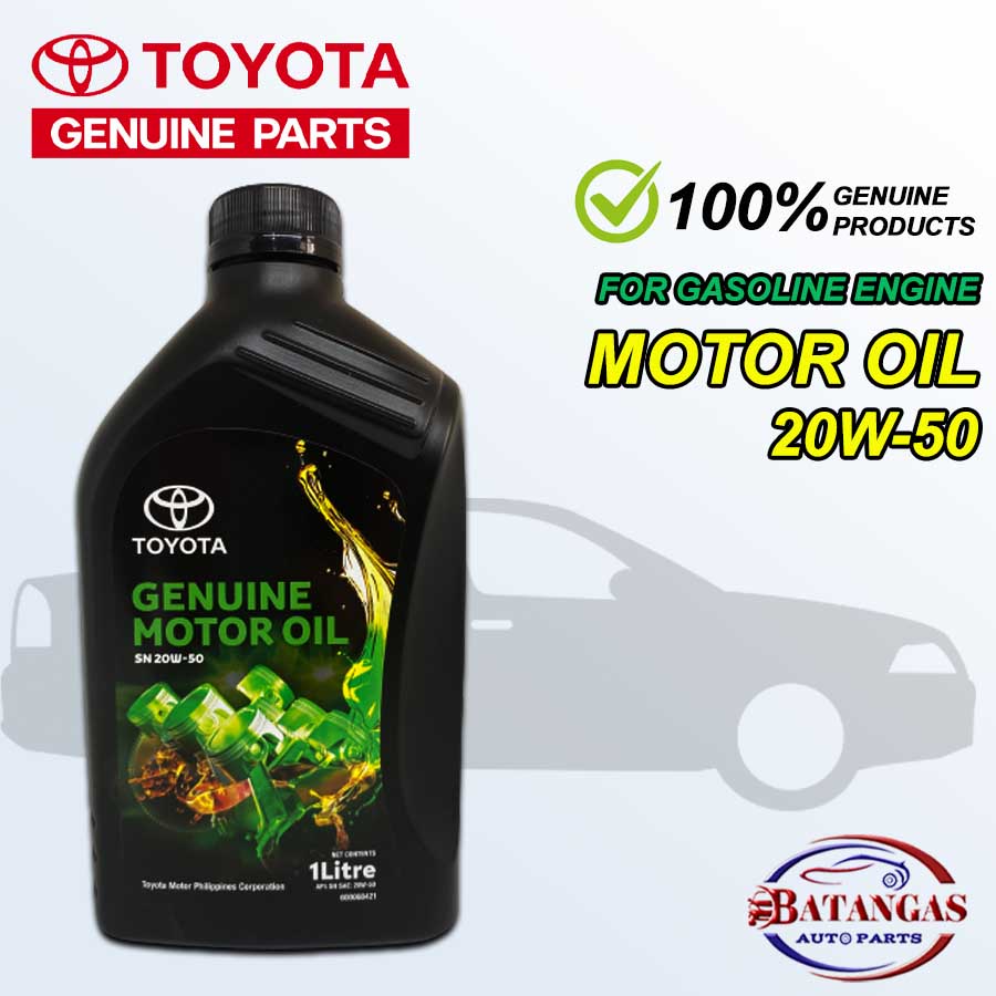 Toyota Genuine Motor Oil 20w50 Gasoline Engine Oil 1LITER Shopee Philippines