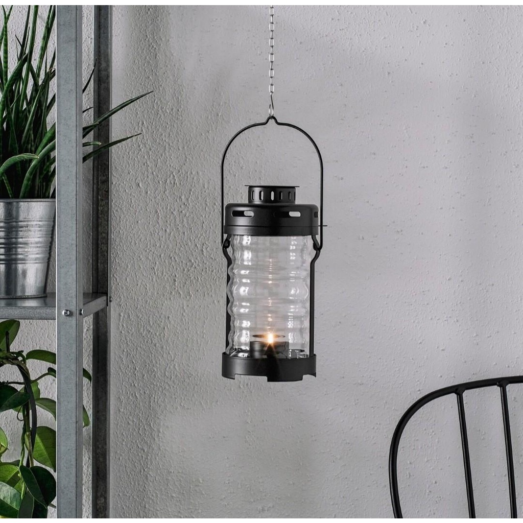IKEA Glimrande Lantern f/tealight Indoor Outdoor Black Shopee Philippines