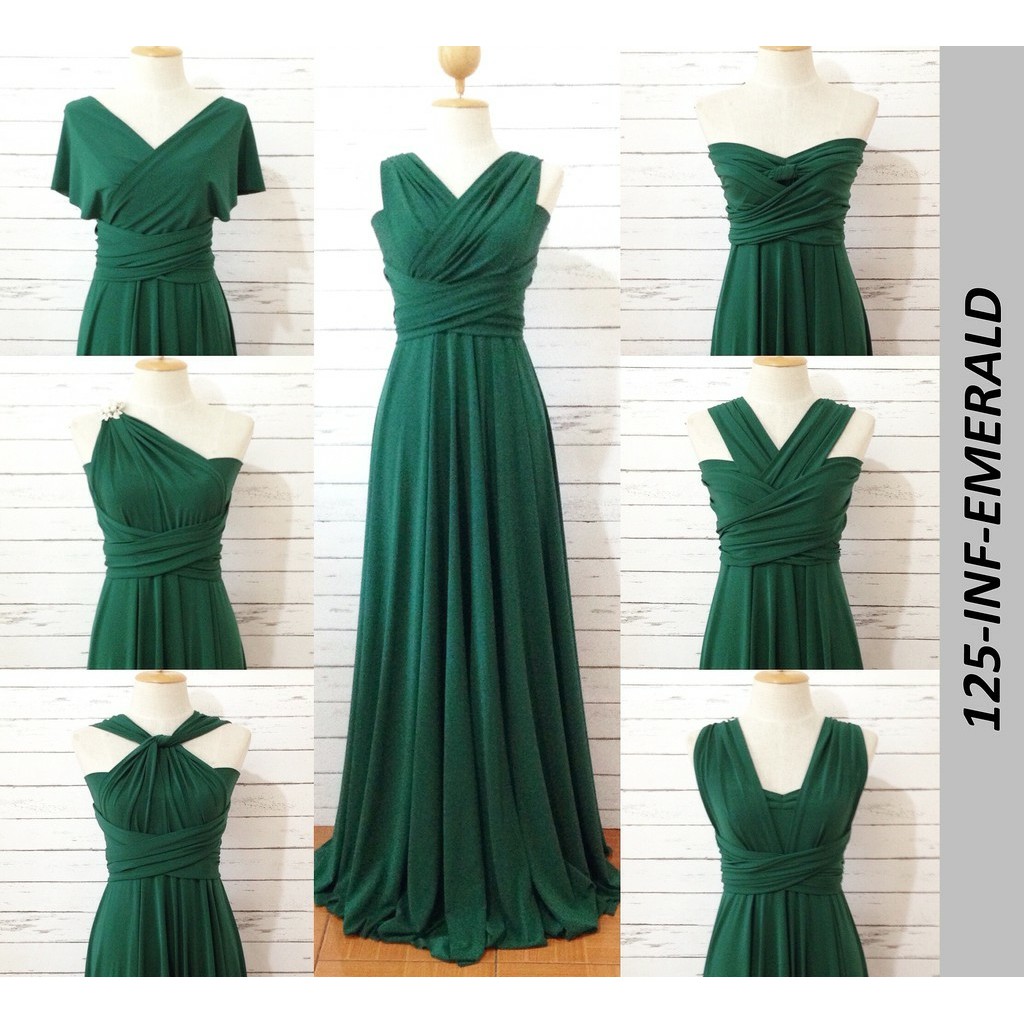 EMERALD GREEN Infinity Dress Floorlength with tube Shopee Philippines