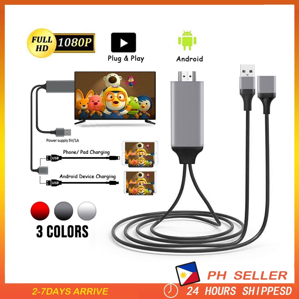 Universal HDMI Cable Phone to TV Android/Phone/TypeC 3 in 1 for Laptop