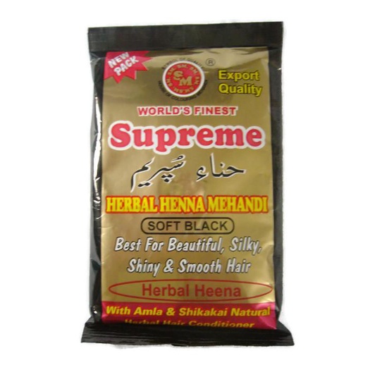 Supreme Mehandi Henna Powder From India Natural Black (150g) With