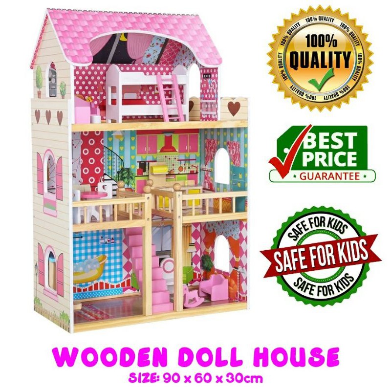 High Quality/Details Wooden Doll House Shopee Philippines