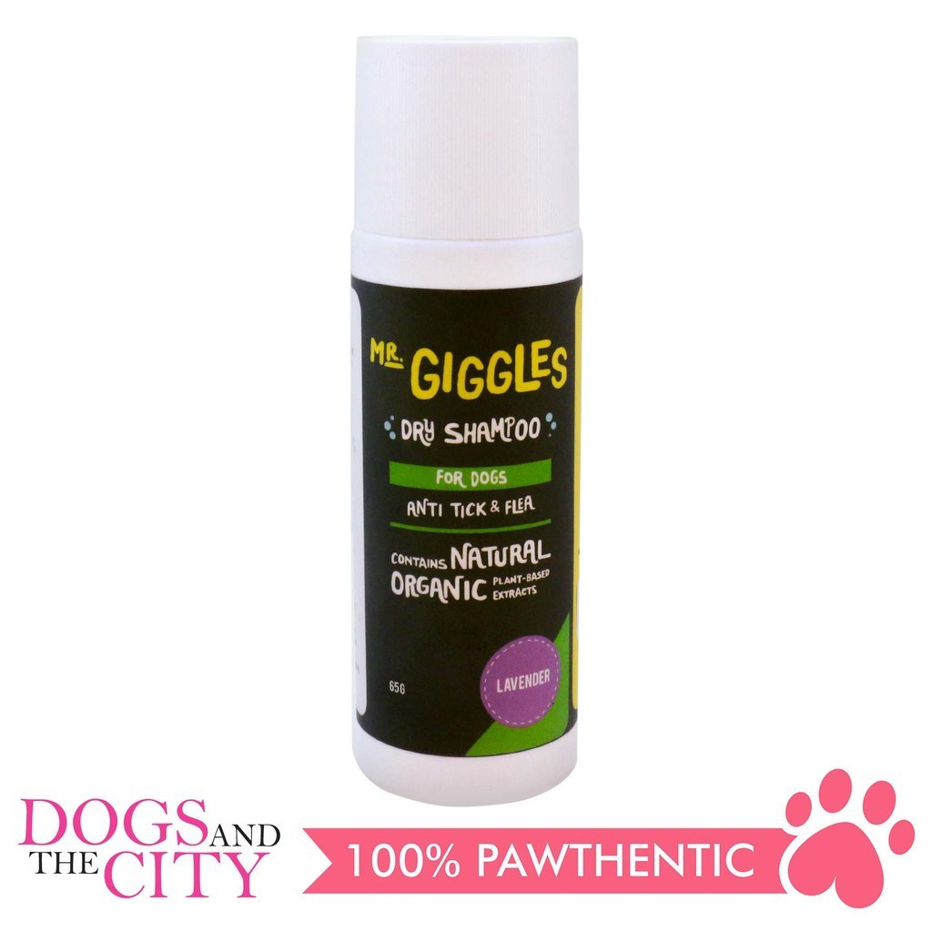 Mr. Giggles Dog Dry Shampoo Powder Anti Tick and Flea 65g Shopee