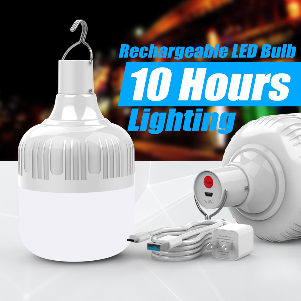 LongLasting 400W USB Rechargeable Bulb Emergency Led Light For Camping