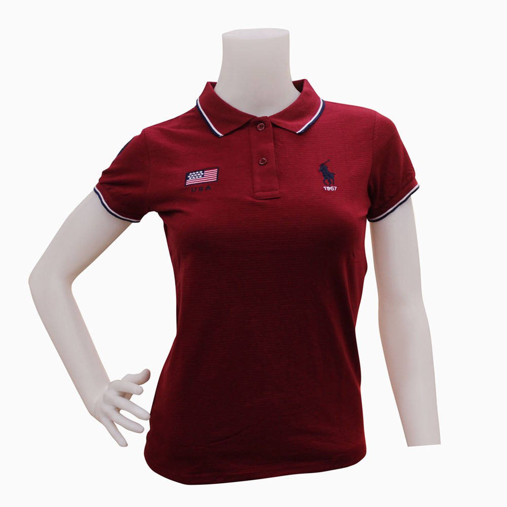 WOMEN'S POLO SPORTS SHIRT (MAROON) Shopee Philippines